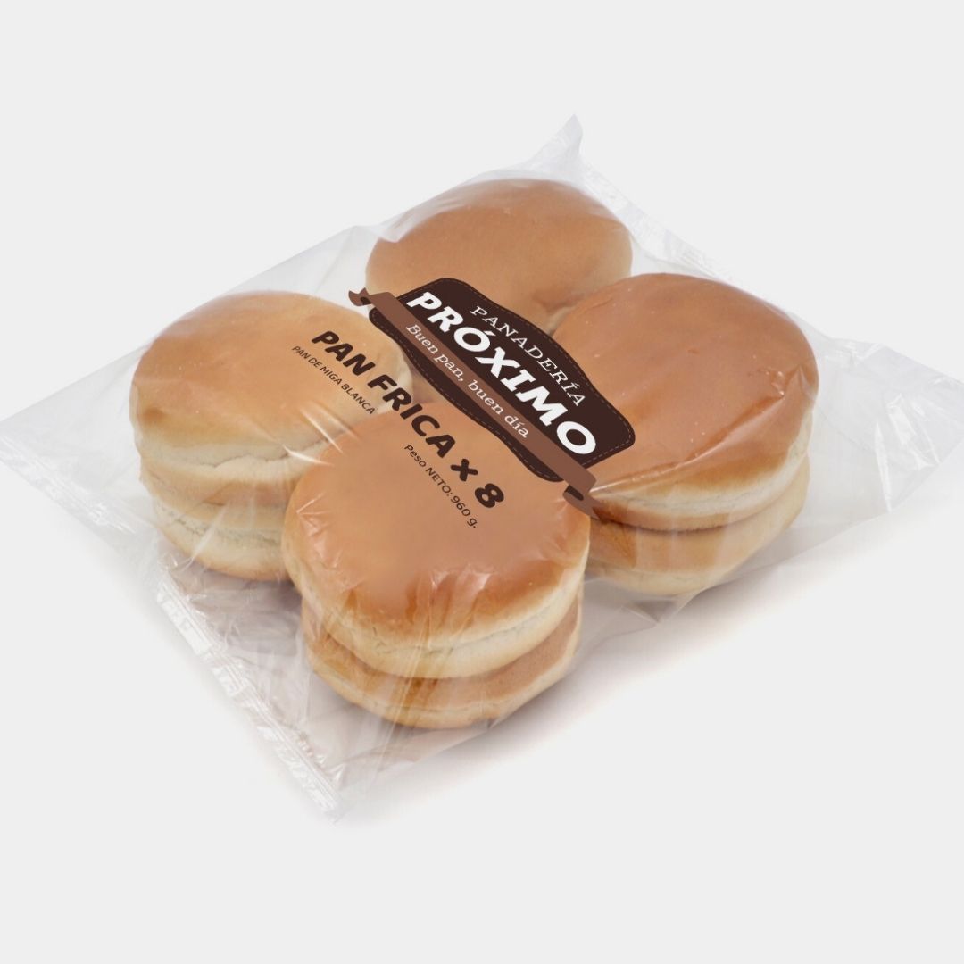 Hamburguesa Bolsa 8 Un de 90 g c/u - Caja de 7 Bolsas