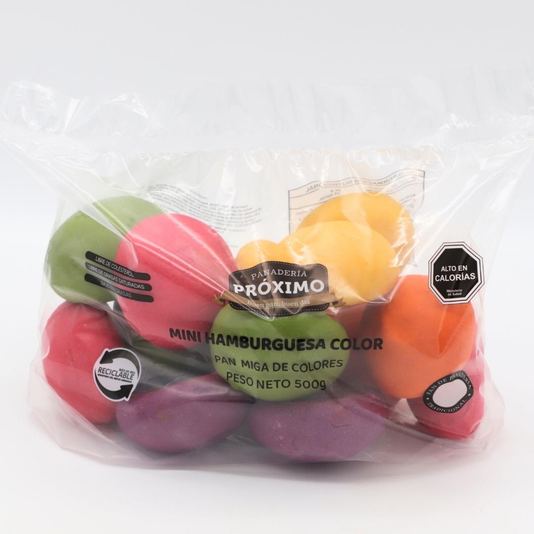 Mini Hamburguesa Colores - Caja de 10 u